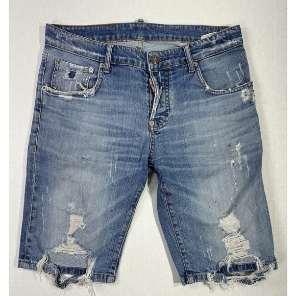 DSQUARED2 Other - Dsquared2 Distressed Denim Shorts Men's 31 Made in Italy Ripped Jean Cutoff